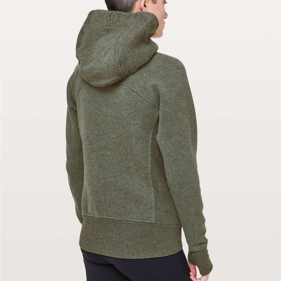 Lululemon Olive Green Scuba Full-Zip Cotton Hoodie Women’s 4 - Picture 2 of 8